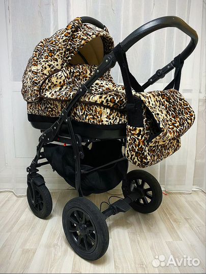 Прикольная Коляска 2 в 1, иск мех