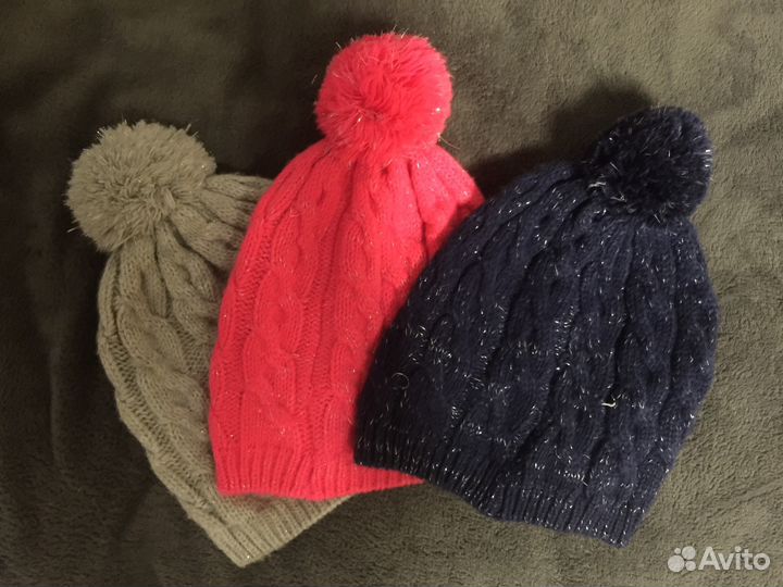 Шапки и перчатки для девочки на весну