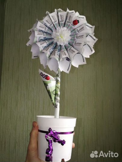 Дерево из денег, декор