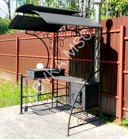Мангал с крышей