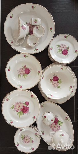 Новый столовый сервиз Дулево Пионы СССР