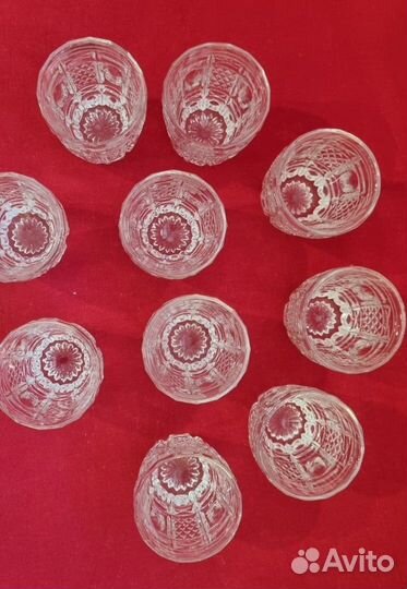 Стопки хрусталь. Рюмки СССР. 10 шт. Набором