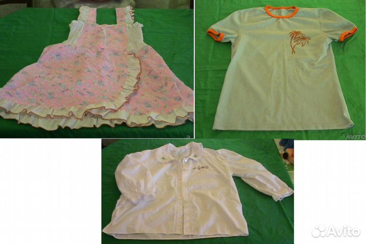 8 лет 116-122 см рост б/у сарафан, футболка,кофта