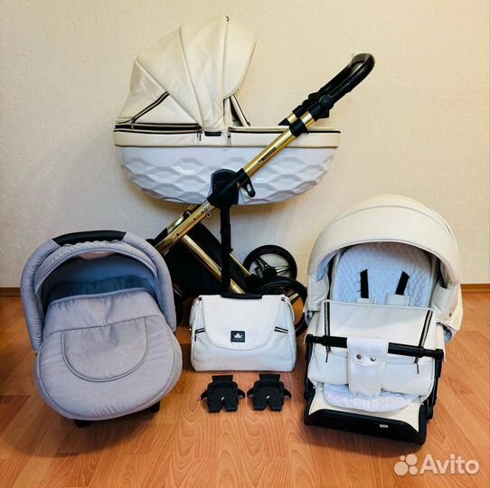 Коляска 3 в 1 adamex chantal delux
