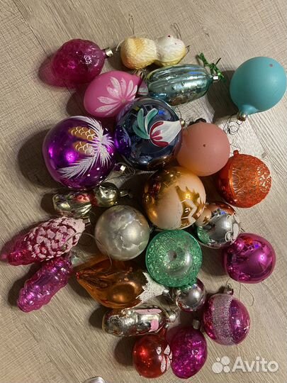 Советские елочные игрушки одним лотом