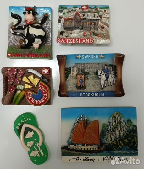 Магниты на холодильник США, Швейцария, Швеция