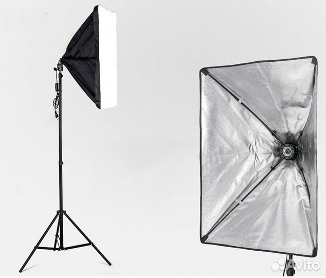 Софтбокс с патроном Е27, стойка. Осветитель