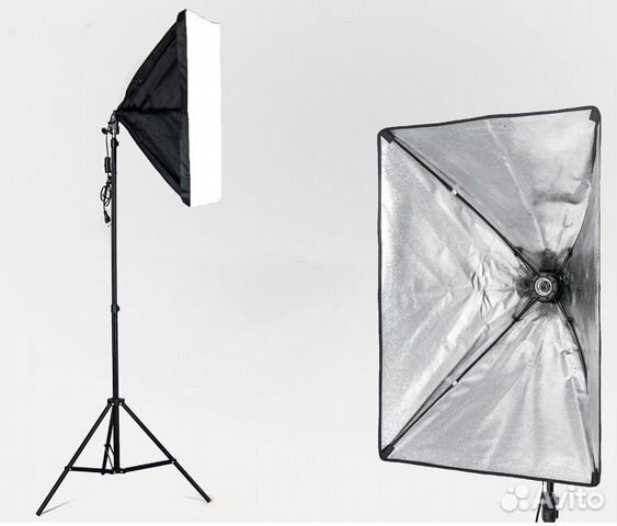 Софтбокс с патроном Е27, стойка. Осветитель