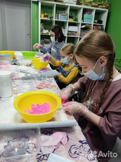 Детский мастер класс по шипучим бомбочкам 1 час