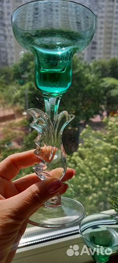 Подсвечники цветной хрусталь СССР