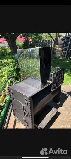 Печь для бани с баком