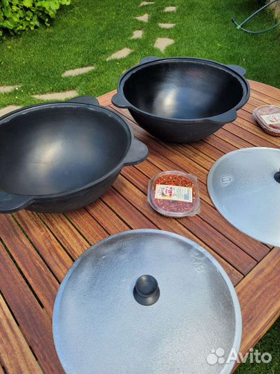 Казан чугунный с крышкой