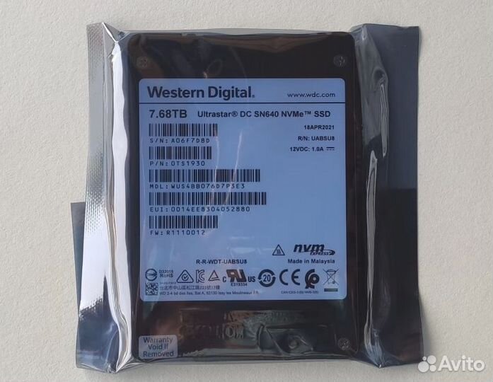 Western Digital SN640 7.68T U.2 Enterprise SSD 8T