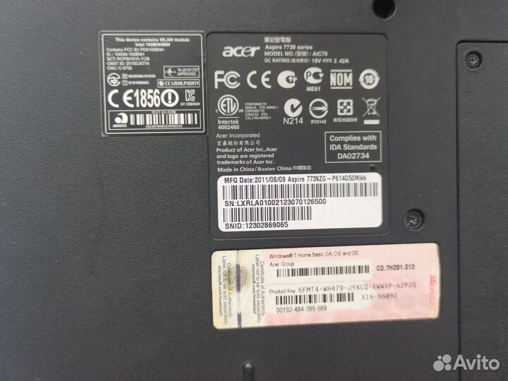 Acer aspire7739