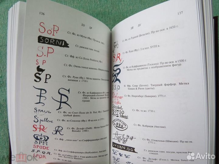 Марки фарфора, фаянса, майолики