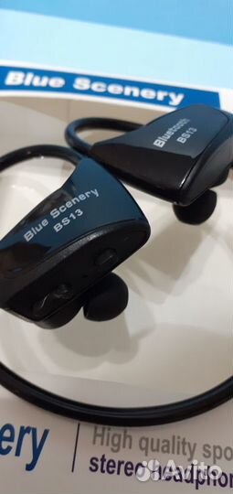 Спортивная стерео блютуз гарнитура +микрофон