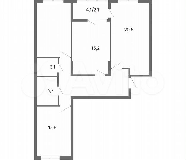 3-к. квартира, 94,9 м², 8/13 эт.