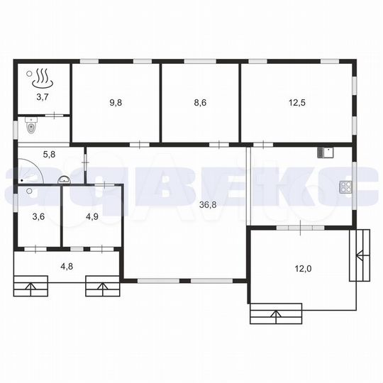 Дача 102 м² на участке 9,8 сот.