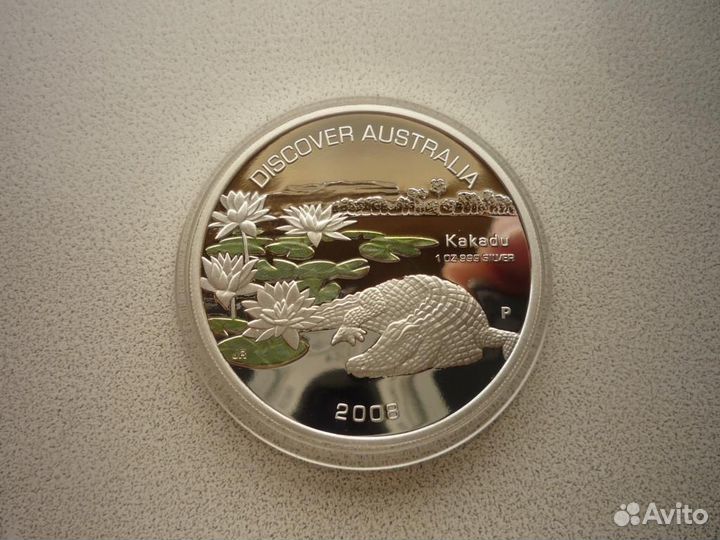 1 доллар 2008 г. Австралия. Пруф. Серебро - 999,9