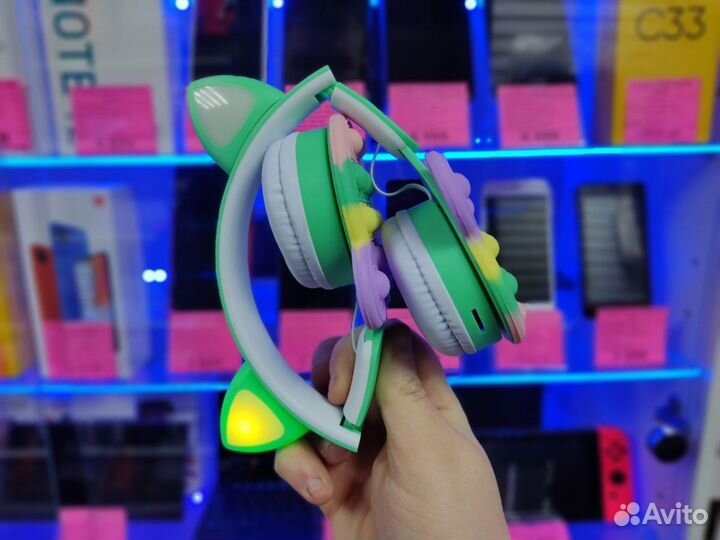 Беспроводные наушники T&N «kids POP IT» зеленые