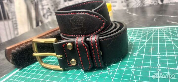 Мужской кожаный ремень