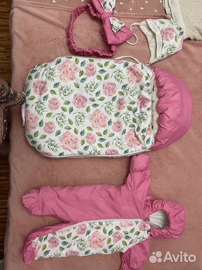 Конверт на выписку для девочки зима