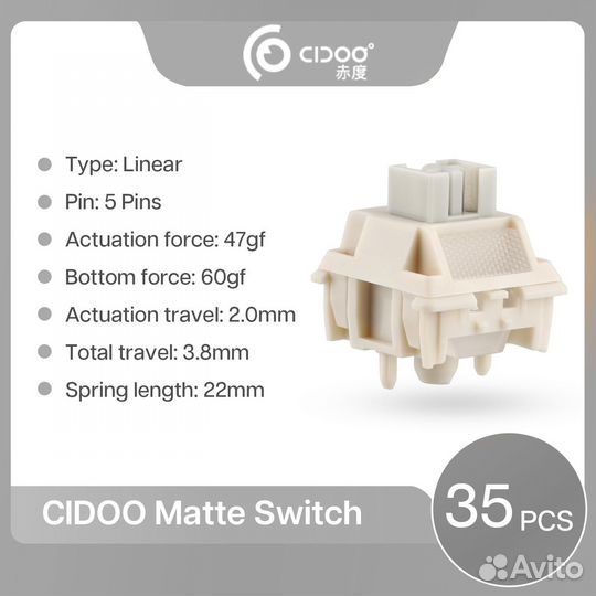 Cidoo matte linear switches
