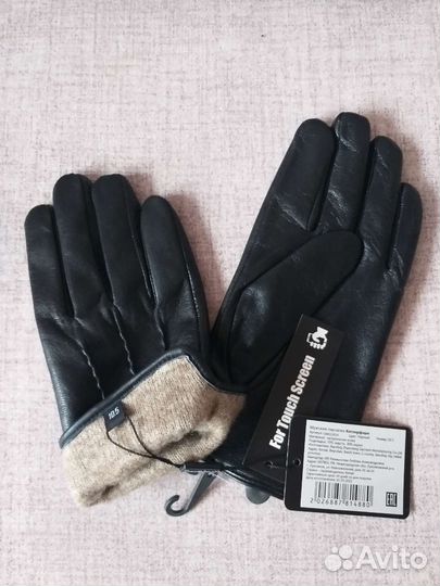 Мужские кожаные перчатки демисезонные