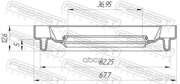 Сальник (36.95x62.25x5x12.6) mazda 3 bk 2003-2008