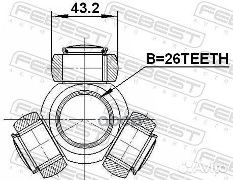 Трипоид шруса BMW X5 E53/E70/F15 2716-S80T 2716