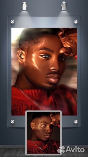 DreamArt.Портрет по фото с печатью на холст