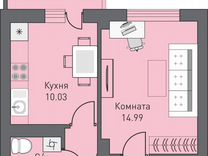 1-к. квартира, 37,1 м², 2/12 эт.