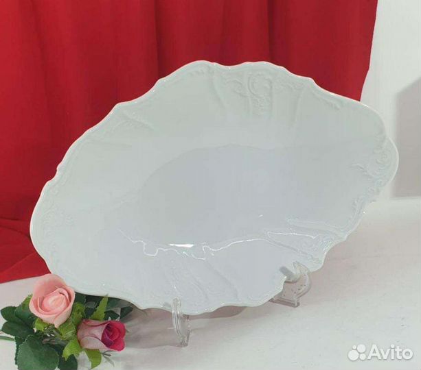 Белый узор без обводки. Цена за (6шт) 17см