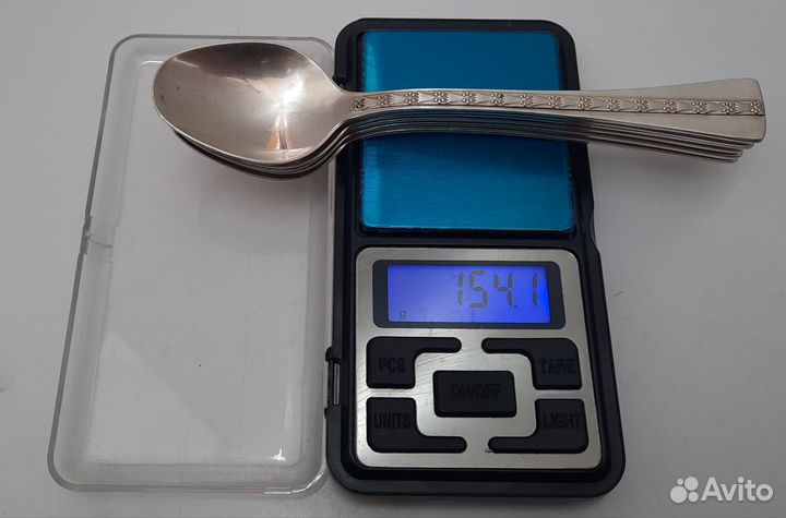 Набор чайных серебрянных ложек СССР 916 проба