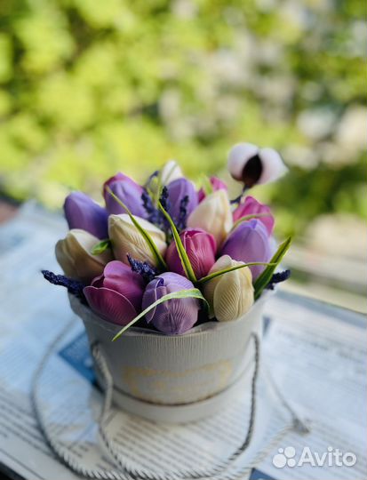 Розы из вспенненого мыла