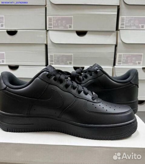 Кроссовки Nike air force 1 black Осень