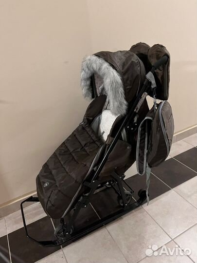 Санки коляска комбинированная Ника детям 7-5S