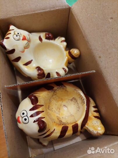 Набор подставок для яиц Рыжий кот