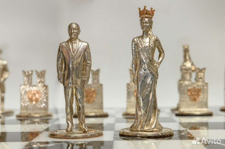 Шахматы из серебра ручной работы