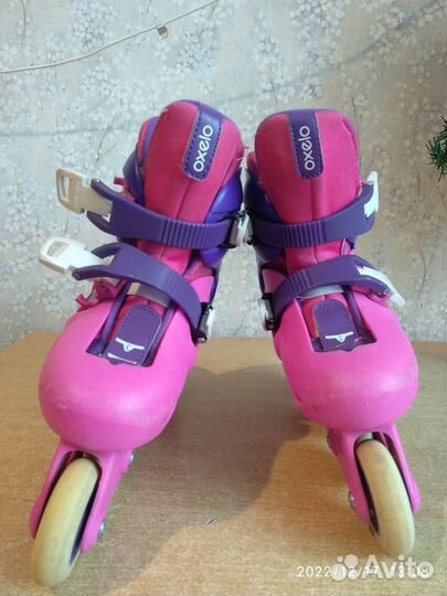 Роликовые коньки + защита, размер 28-30