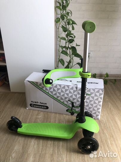 Самокат детский 3-х колесный 3 в 1 rush hour