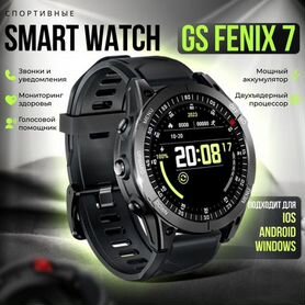 Смарт часы Умные часы GS Fenix 7, 48mm, черный