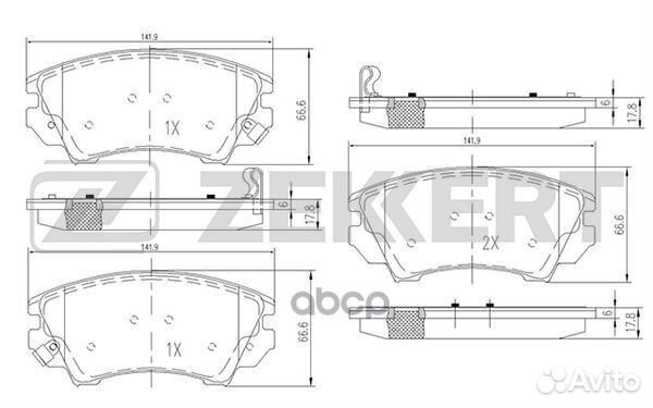 Колодки торм. диск. передн. Chevrolet Camaro 11