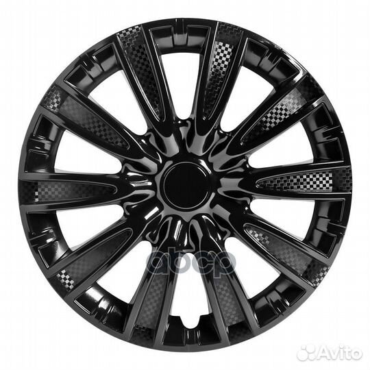 Колпаки колесные 15 Торнадо, черный глянец, кар