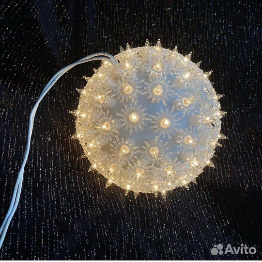 Светильник в форме шара новогодний