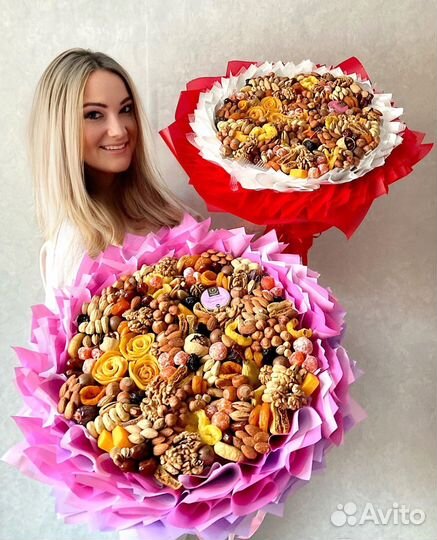 Съедобные букеты из сухофруктов/орехов
