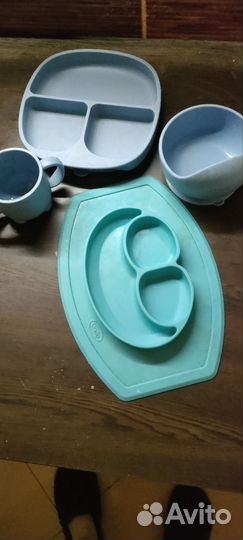 Силиконовый набор детской посуды
