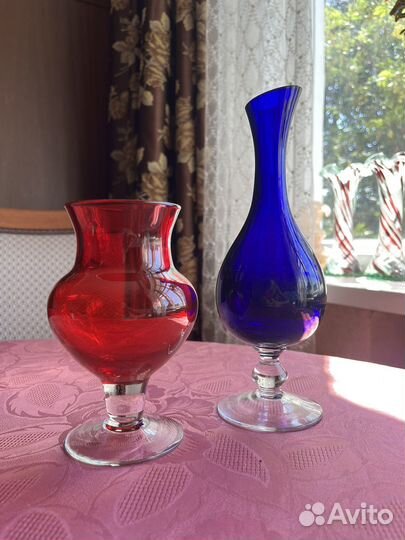 Ваза из цветного стекла СССР