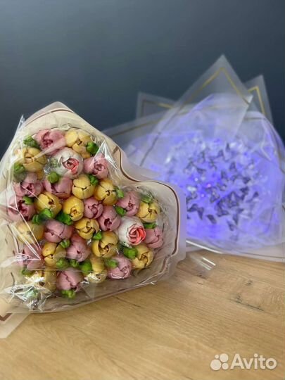 Букет из зефирных цветов