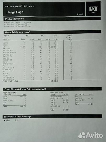 Принтер лазерный HP LaserJet P4015n